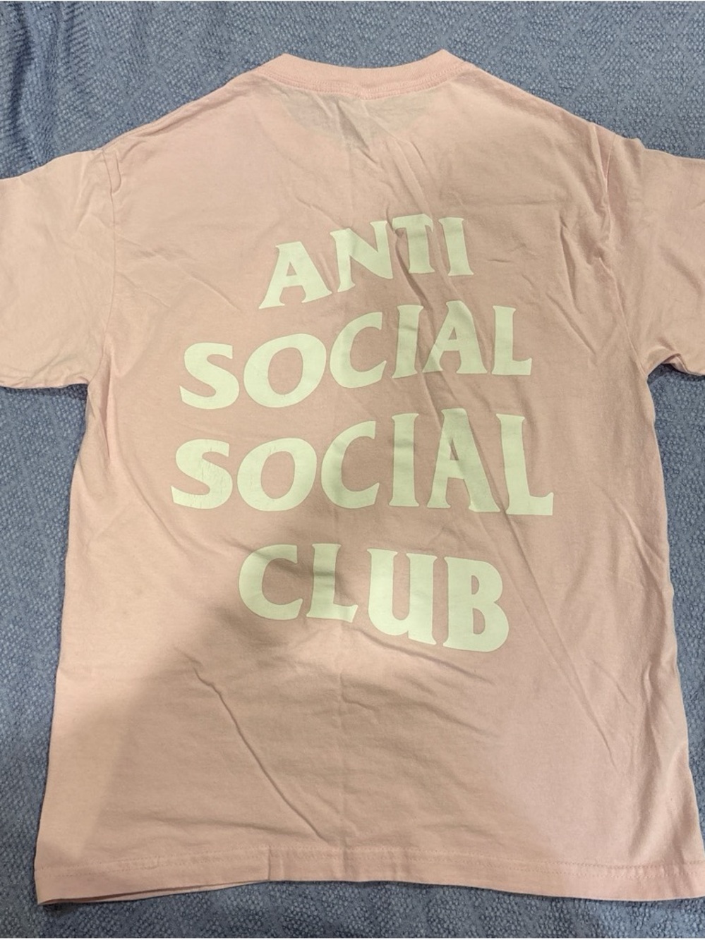 Anti Social Social Club Pale Pink Tee with White Back Logo